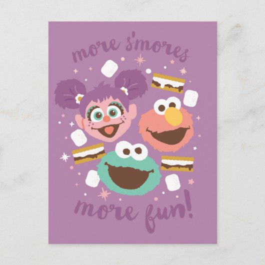 セサミストリート | More S'mores Moreおもしろい! ポストカード (正面)