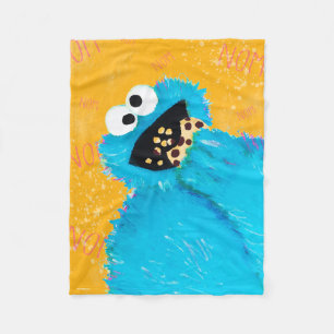 セサミストリート Nom Nom Cookie Monster フリースブランケット