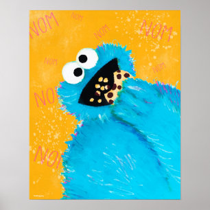 セサミストリート Nom Nom Cookie Monster ポスター