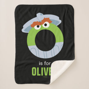 セサミストリート   Oはオスカー用 シェルパブランケット