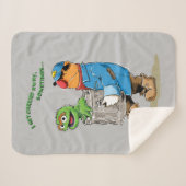 セサミストリート | Oscar & Bruno the Garbage Man シェルパブランケット (正面(横))