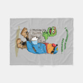 セサミストリート | Oscar & Bruno the Garbage Man フリースブランケット (正面(横))