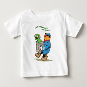 セサミストリート Oscar & Bruno the Garbage Man ベビーTシャツ