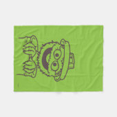 セサミストリート | Oscar the Grouch フリースブランケット (正面(横))