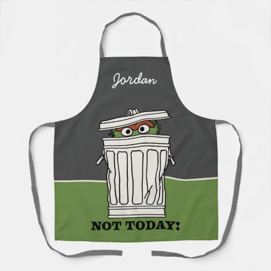 セサミストリート | Oscar the Grouch |名前の追加 エプロン (正面)