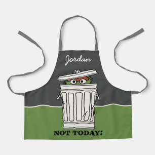 セサミストリート Oscar the Grouch 名前の追加 エプロン