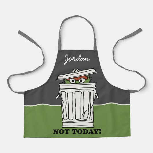 セサミストリート | Oscar the Grouch |名前の追加 エプロン (正面)