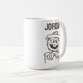 セサミストリート | Oscar the Grouch |名前の追加 コーヒーマグカップ (正面右)