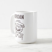 セサミストリート | Oscar the Grouch |名前の追加 コーヒーマグカップ (正面左)