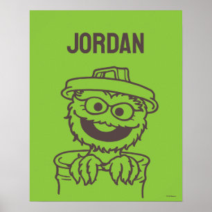 セサミストリート   Oscar the Grouch  名前の追加 ポスター