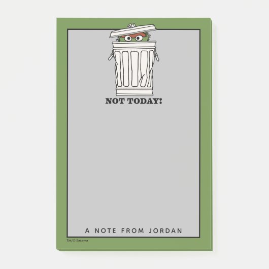 セサミストリート | Oscar the Grouch |名前の追加 ポストイット (正面)