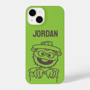 セサミストリート   Oscar the Grouch  名前の追加 iPhone 14ケース
