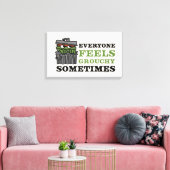 セサミストリート | Oscar the Grouch 感じ Grouchy キャンバスプリント (インサイチュ (リビング))