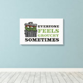 セサミストリート | Oscar the Grouch 感じ Grouchy キャンバスプリント (インサイチュ (ウッドフロア))