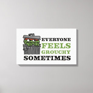 セサミストリート   Oscar the Grouch 感じ Grouchy キャンバスプリント