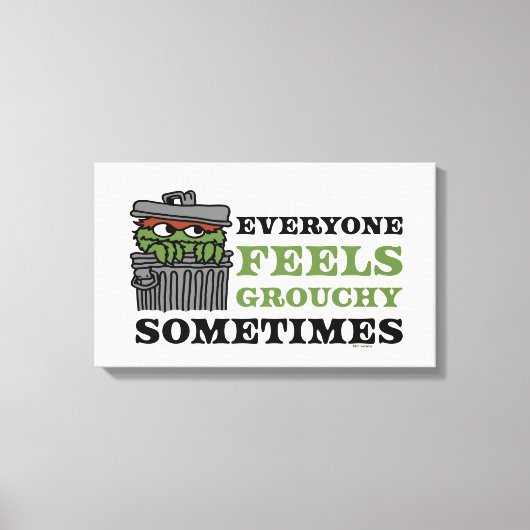 セサミストリート | Oscar the Grouch 感じ Grouchy キャンバスプリント (正面)