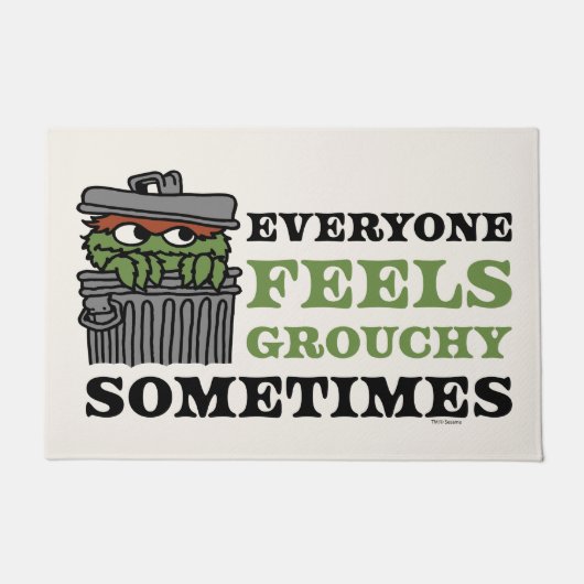 セサミストリート | Oscar the Grouch 感じ Grouchy ドアマット (正面)
