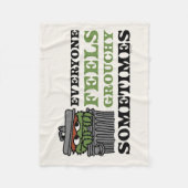 セサミストリート | Oscar the Grouch 感じ Grouchy フリースブランケット (正面)