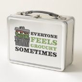 セサミストリート | Oscar the Grouch 感じ Grouchy メタルランチボックス (正面)