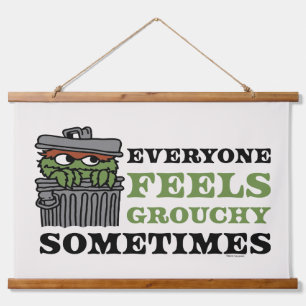 セサミストリート Oscar the Grouch 感じ Grouchy 吊り下げ型タペストリー