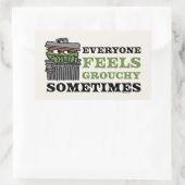 セサミストリート | Oscar the Grouch 感じ Grouchy 長方形シール (バッグ)