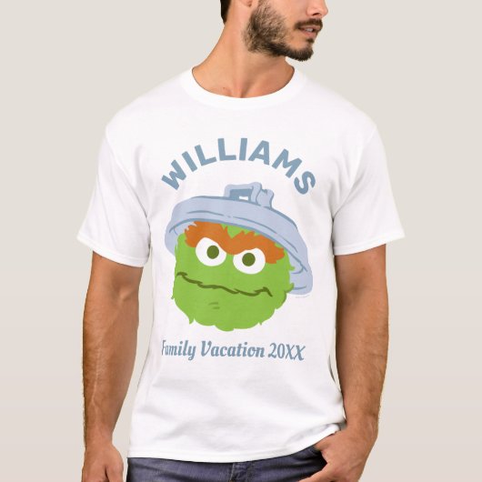 セサミストリート | Oscar the Grouch Family Vacation Tシャツ (正面)