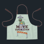セサミストリート | Oscar the Grouch Move Your Can エプロン<br><div class="desc">Oscar the Grouchをフィーチャーしたこのおもしろいセサミストリートデザインをチェック。© 2024 Sagma Workshop. www.sesamestreet.org</div>