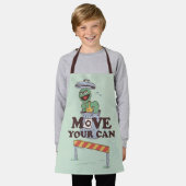 セサミストリート | Oscar the Grouch Move Your Can エプロン (着用した状態)
