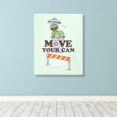 セサミストリート | Oscar the Grouch Move Your Can キャンバスプリント (インサイチュ (ウッドフロア))