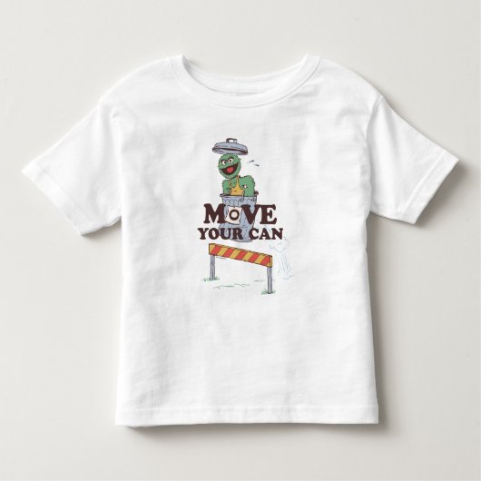セサミストリート | Oscar the Grouch Move Your Can トドラーTシャツ (正面)