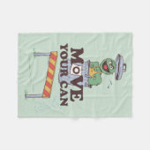 セサミストリート | Oscar the Grouch Move Your Can フリースブランケット (正面(横))