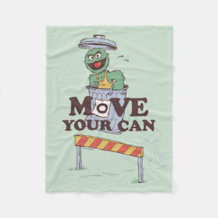 セサミストリート Oscar the Grouch Move Your Can フリースブランケット