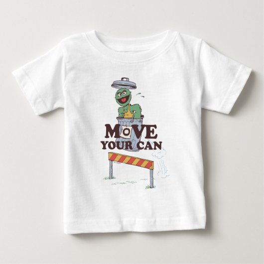 セサミストリート | Oscar the Grouch Move Your Can ベビーTシャツ (正面)