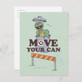 セサミストリート | Oscar the Grouch Move Your Can ポストカード (正面/裏面)
