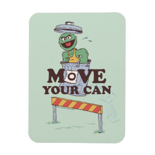 セサミストリート Oscar the Grouch Move Your Can マグネット