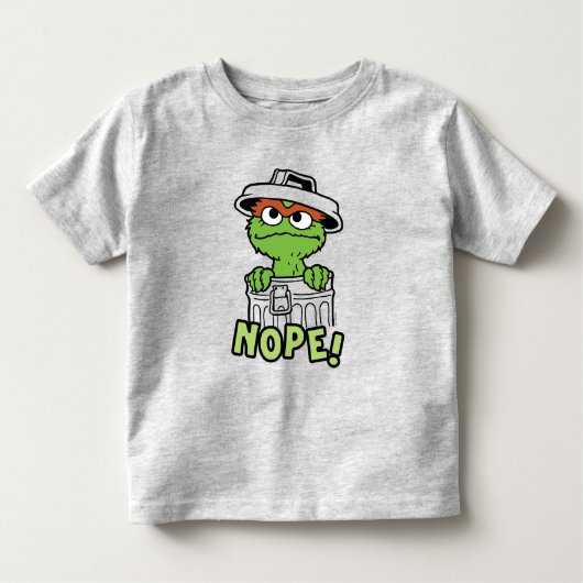 セサミストリート | Oscar the Grouch Nope! トドラーTシャツ (正面)