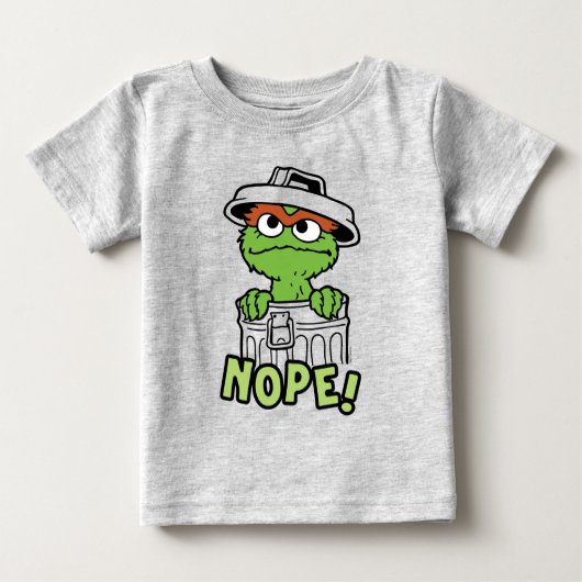 セサミストリート | Oscar the Grouch Nope! ベビーTシャツ (正面)