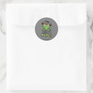 セサミストリート Oscar the Grouch Nope! ラウンドシール