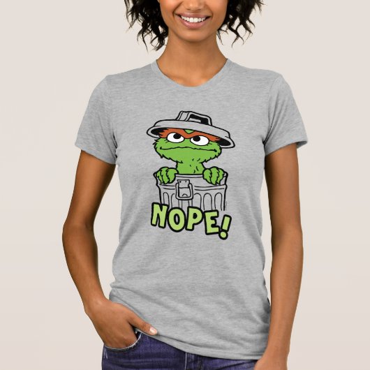 セサミストリート | Oscar the Grouch Nope! Tシャツ (正面)