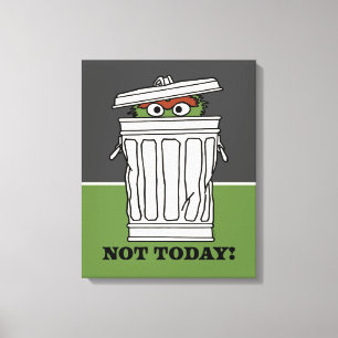 セサミストリート   Oscar the Grouch Not Today! キャンバスプリント