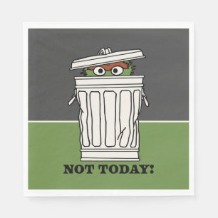セサミストリート   Oscar the Grouch Not Today! スタンダードランチョンナプキン
