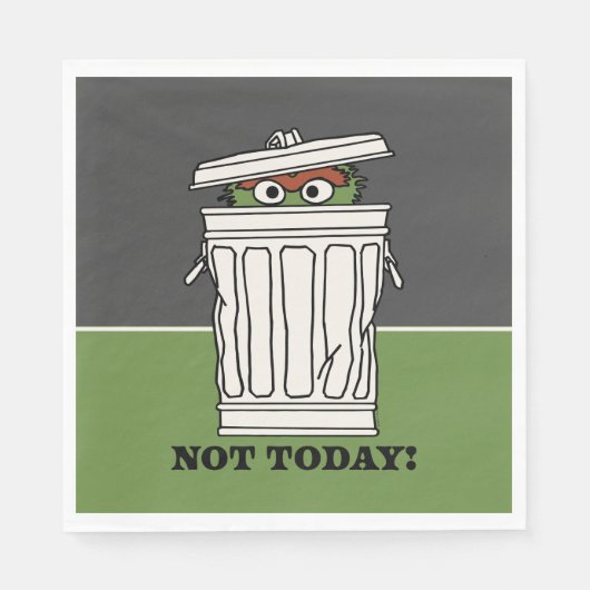 セサミストリート | Oscar the Grouch Not Today! スタンダードランチョンナプキン (正面)