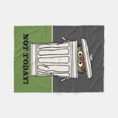 セサミストリート | Oscar the Grouch Not Today! フリースブランケット (正面(横))