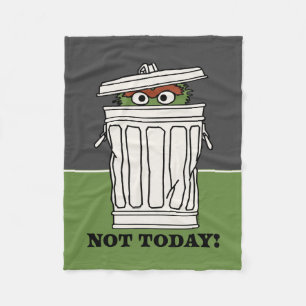 セサミストリート Oscar the Grouch Not Today! フリースブランケット