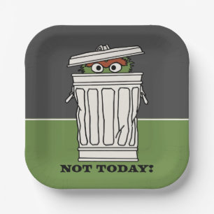 セサミストリート   Oscar the Grouch Not Today! ペーパープレート
