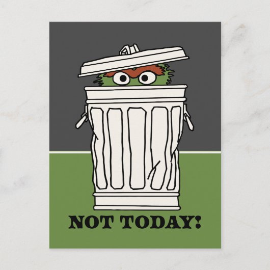 セサミストリート | Oscar the Grouch Not Today! ポストカード (正面)