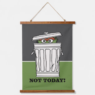セサミストリート   Oscar the Grouch Not Today! 吊り下げ型タペストリー