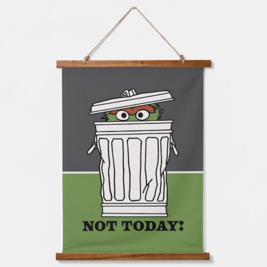 セサミストリート | Oscar the Grouch Not Today! 吊り下げ型タペストリー (正面)
