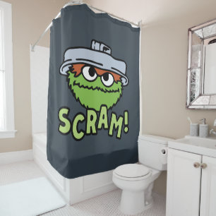セサミストリート Oscar the Grouch Scram! シャワーカーテン