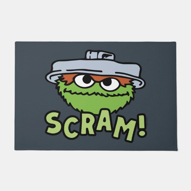 セサミストリート | Oscar the Grouch Scram! ドアマット (正面)
